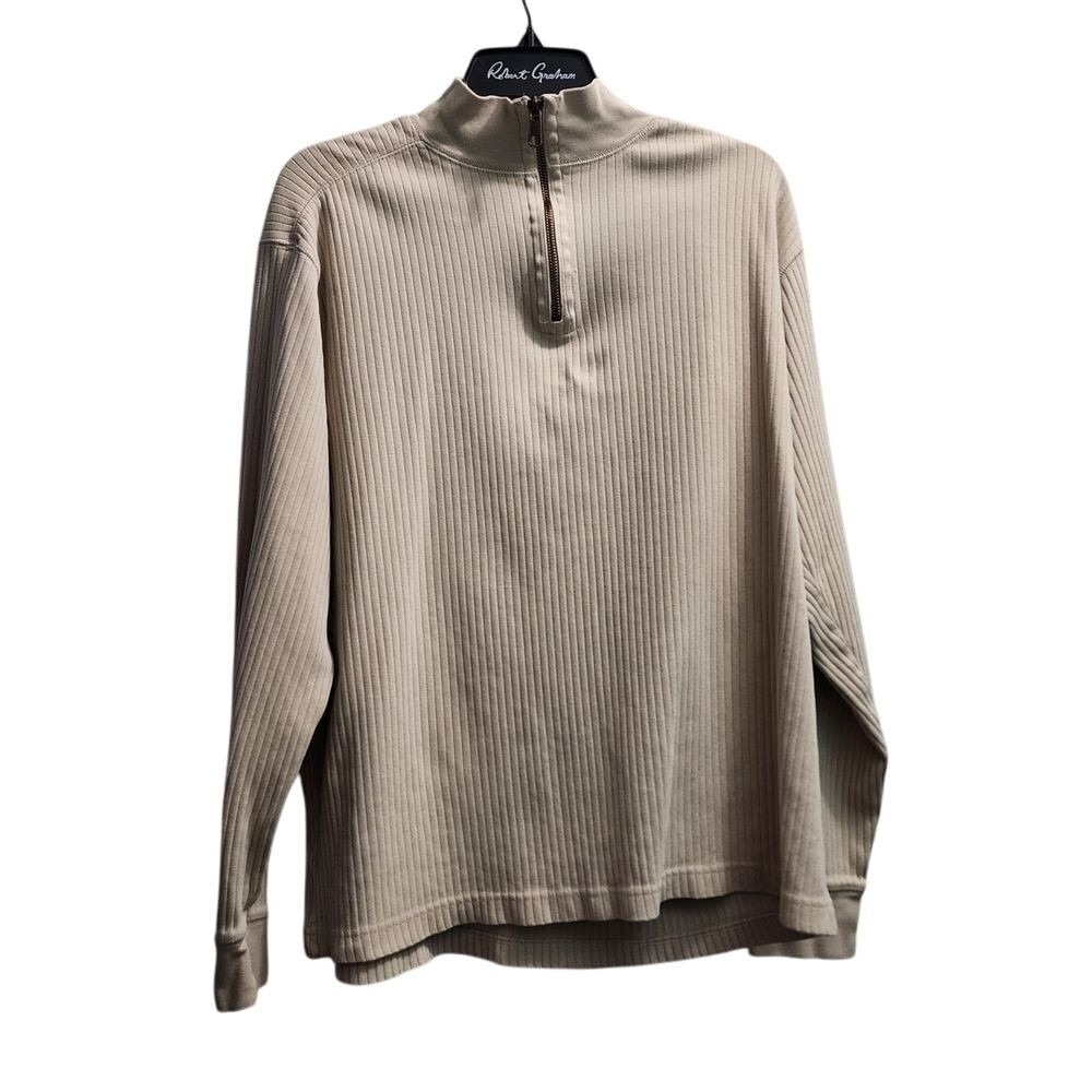 Old Navy Ribbed Quarter Zip Pullover Sweater Cotton‎ Casual Mock Neck Size L